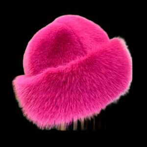 Women’s Hot Pink Mongolian Hat ~ Faux Fur ~ Hot Pink